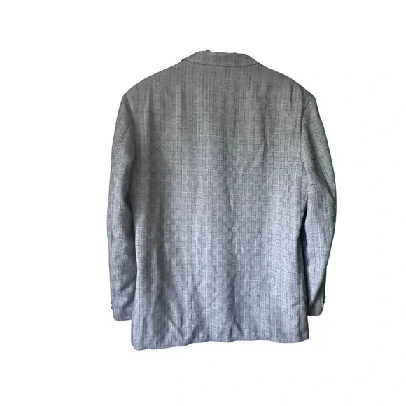 City Streets Men's Gray Double Breasted Blazer Suit‎ Size W34 Polyester Rayon